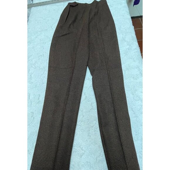 Vintage Spitalnick & Co. High Waisted Straight Trouser Pants Size 4 Brown Casual - Picture 2 of 9